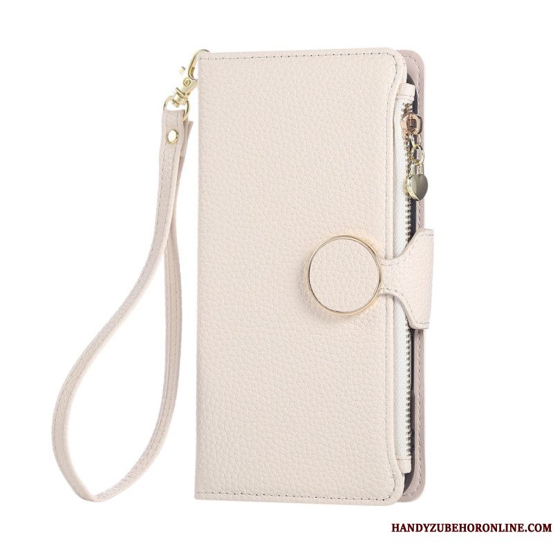 Leren Hoesje Xiaomi 17 Portemonnee Met Rits Bescherming Hoesje