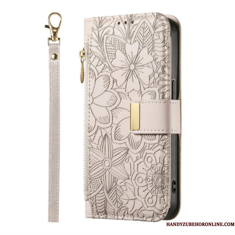 Leren Hoesje Xiaomi 17 Pro Bloemen- En Bladpatroon Bescherming Hoesje
