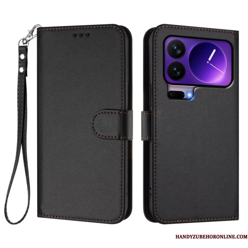 Leren Hoesje Xiaomi 17 Pro Effen Leerlook