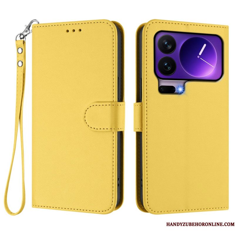 Leren Hoesje Xiaomi 17 Pro Effen Leerlook