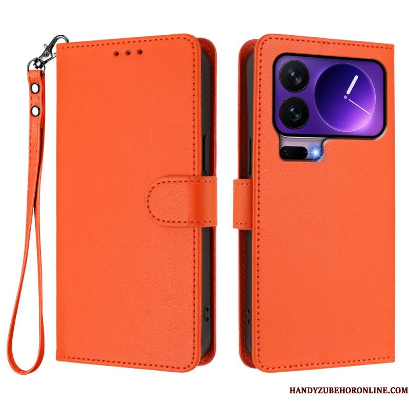 Leren Hoesje Xiaomi 17 Pro Effen Leerlook