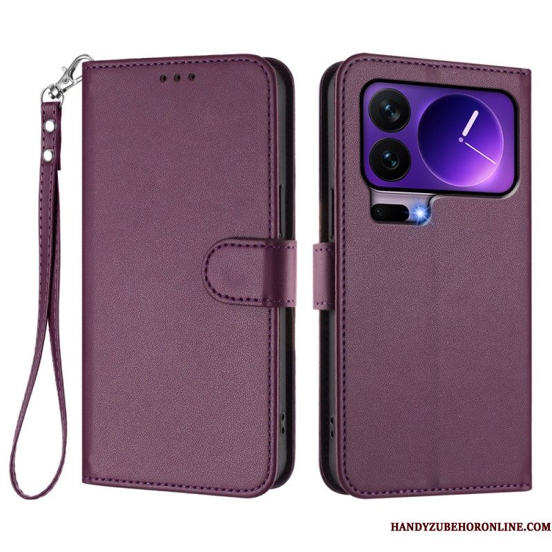 Leren Hoesje Xiaomi 17 Pro Effen Leerlook