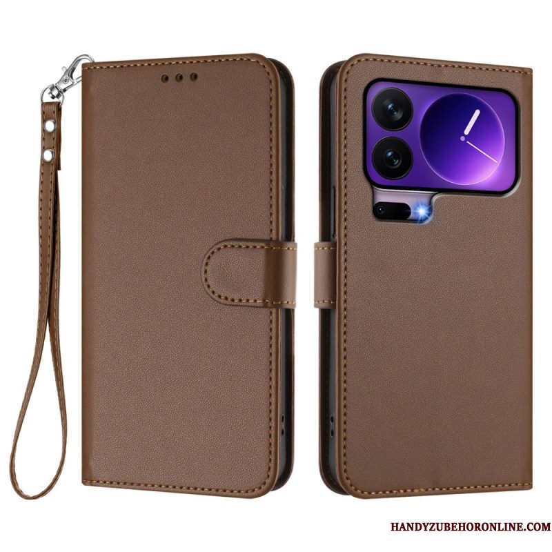 Leren Hoesje Xiaomi 17 Pro Effen Leerlook