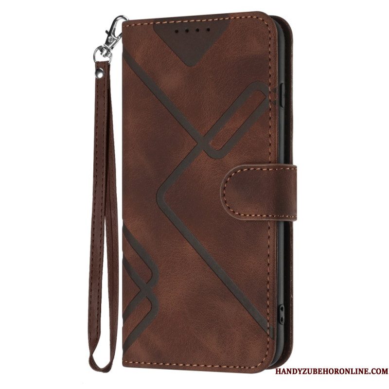 Leren Hoesje Xiaomi 17 Pro Geometrische Patronen Bescherming Hoesje