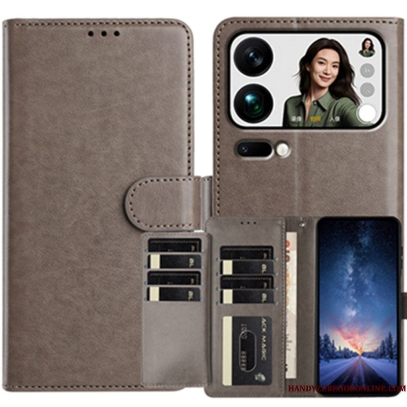 Leren Hoesje Xiaomi 17 Pro Max 8 Kaarthouders Bescherming Hoesje