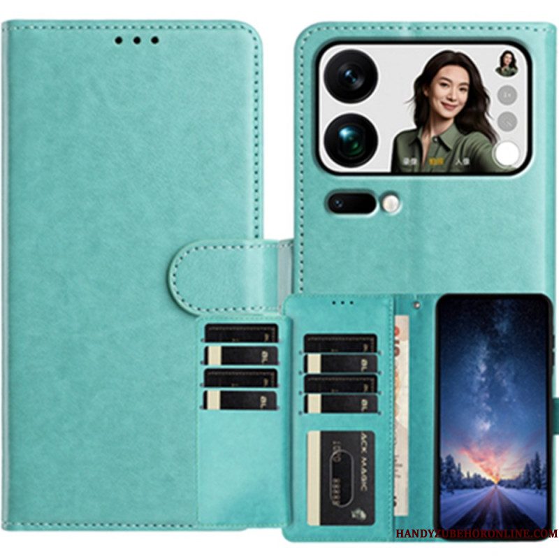 Leren Hoesje Xiaomi 17 Pro Max 8 Kaarthouders Bescherming Hoesje