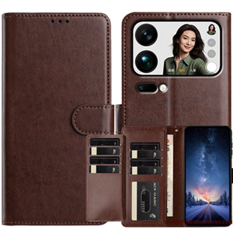 Leren Hoesje Xiaomi 17 Pro Max 8 Kaarthouders Bescherming Hoesje