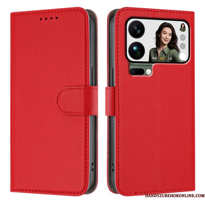 Leren Hoesje Xiaomi 17 Pro Max Effen Kunstleer Bescherming Hoesje