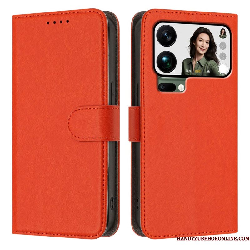 Leren Hoesje Xiaomi 17 Pro Max Effen Kunstleer Bescherming Hoesje
