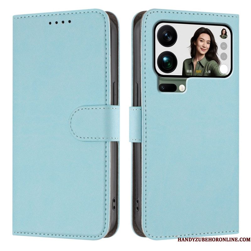 Leren Hoesje Xiaomi 17 Pro Max Effen Kunstleer Bescherming Hoesje
