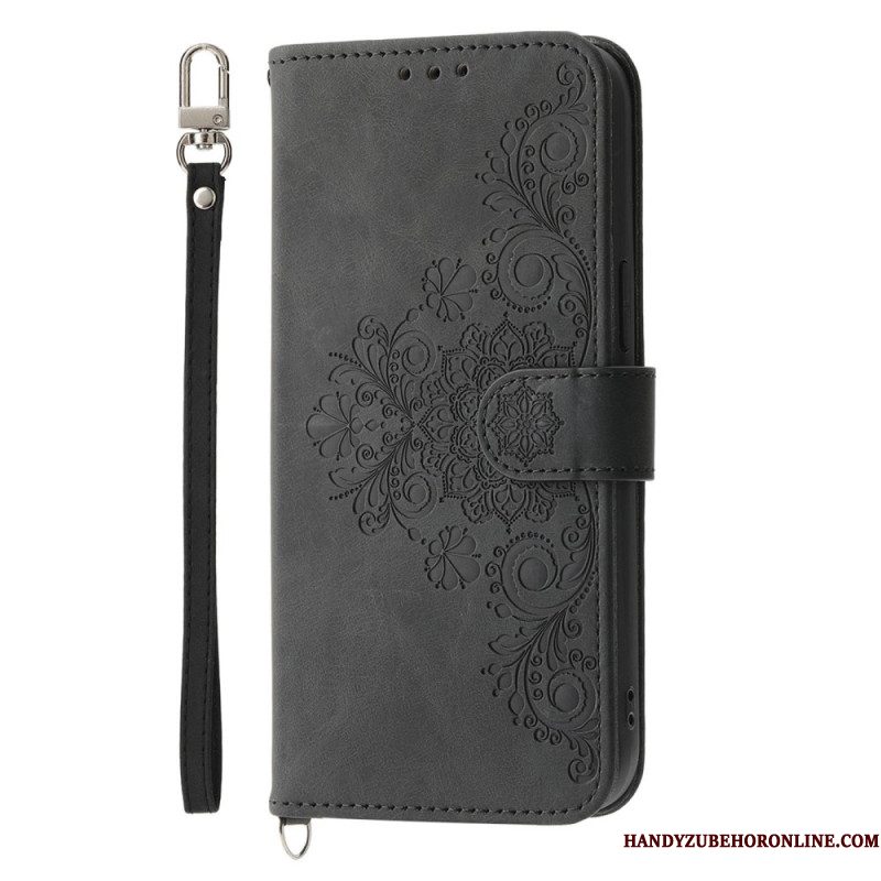 Leren Hoesje Xiaomi 17 Pro Max Kant Met Riempje En Schouderriem Bescherming Hoesje