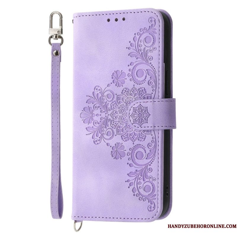 Leren Hoesje Xiaomi 17 Pro Max Kant Met Riempje En Schouderriem Bescherming Hoesje