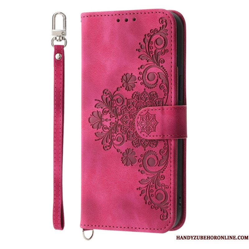 Leren Hoesje Xiaomi 17 Pro Max Kant Met Riempje En Schouderriem Bescherming Hoesje