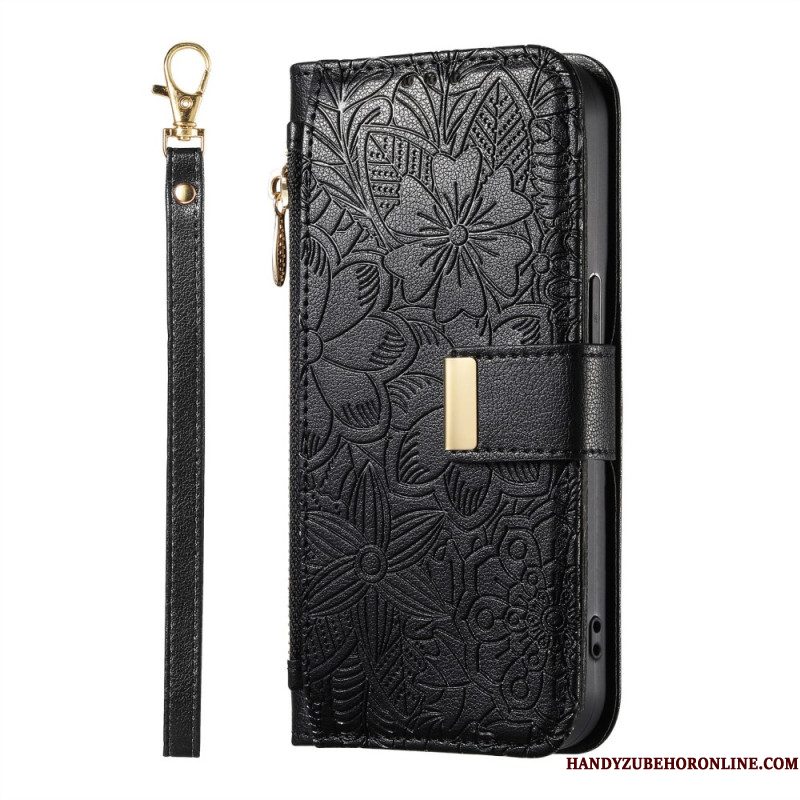 Leren Hoesje Xiaomi 17 Pro Max Portemonnee Met Bloemenpatroon