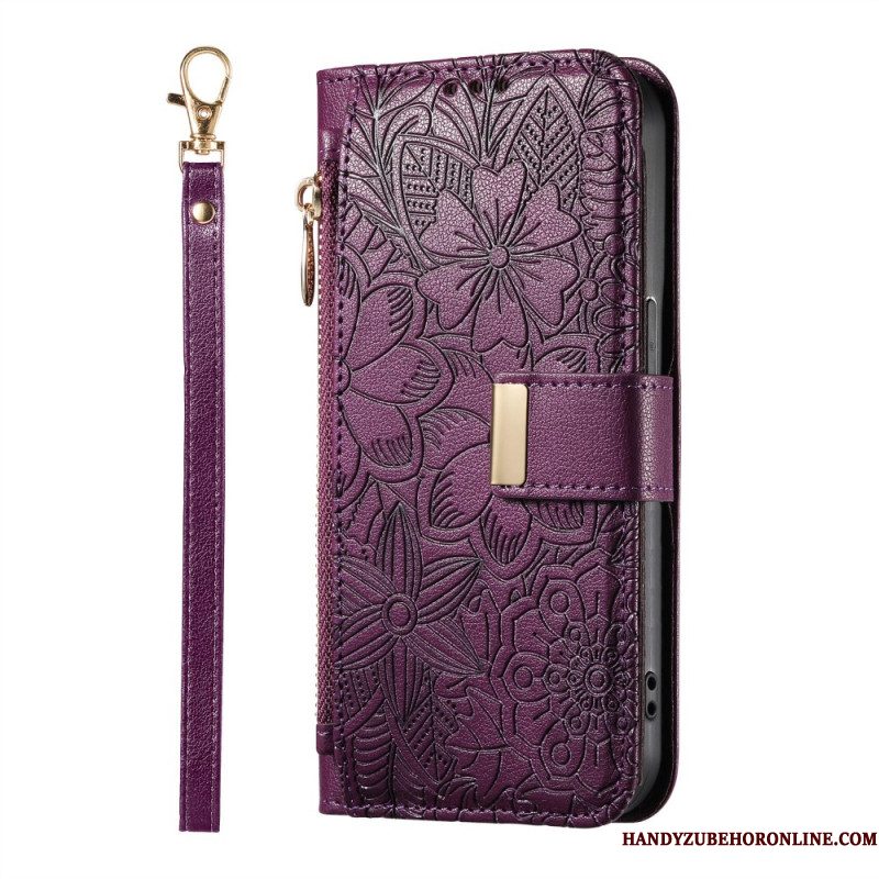 Leren Hoesje Xiaomi 17 Pro Max Portemonnee Met Bloemenpatroon