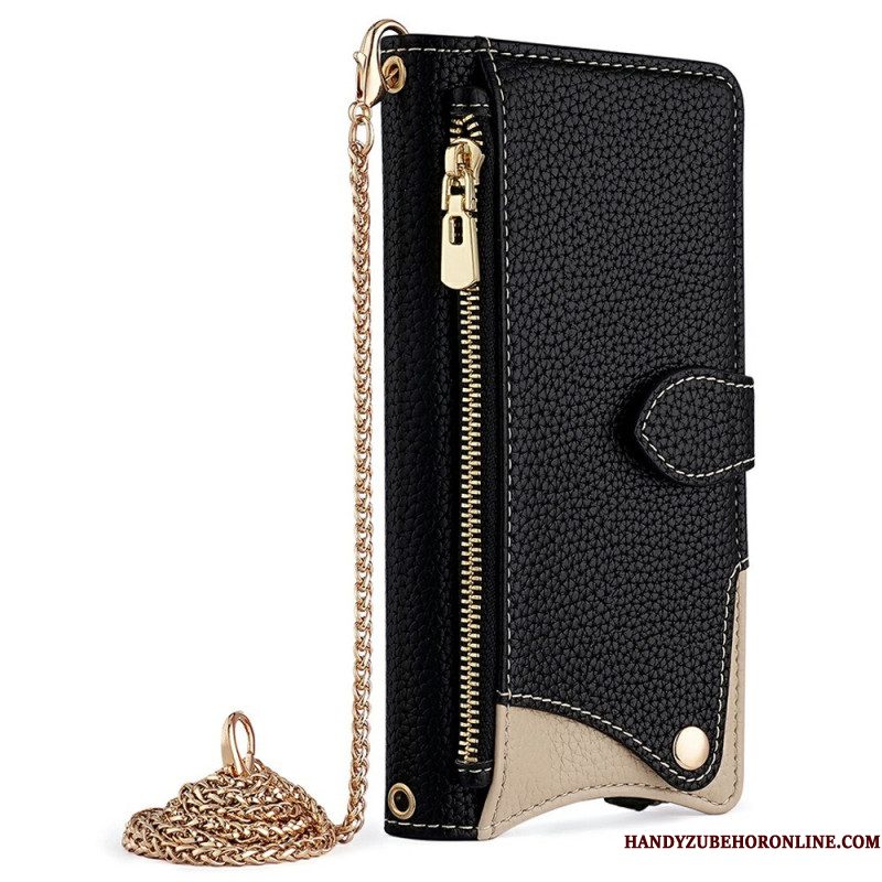 Leren Hoesje Xiaomi 17 Pro Max Schouderband Met Ketting