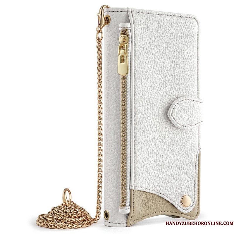 Leren Hoesje Xiaomi 17 Pro Max Schouderband Met Ketting