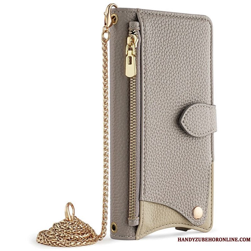 Leren Hoesje Xiaomi 17 Pro Max Schouderband Met Ketting