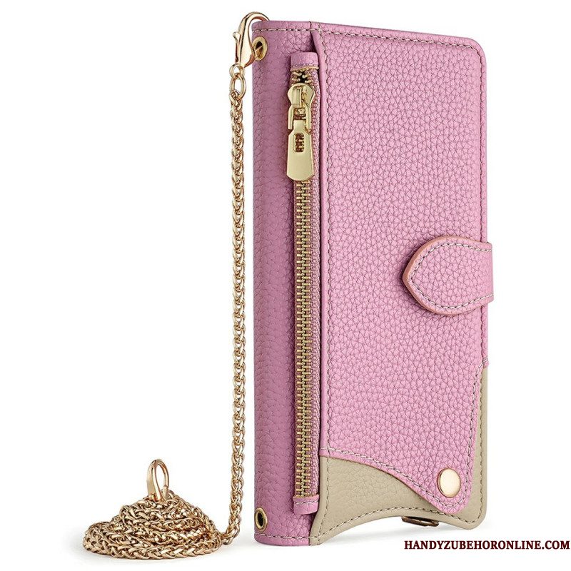 Leren Hoesje Xiaomi 17 Pro Max Schouderband Met Ketting