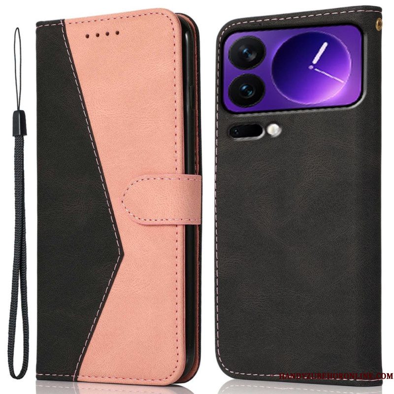 Leren Hoesje Xiaomi 17 Pro Tweekleurig