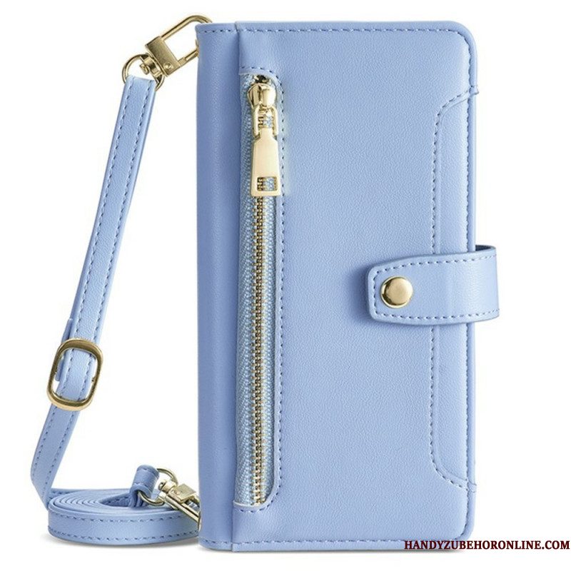 Leren Hoesje Xiaomi 17 Vak Met Rits En 2 Bandjes