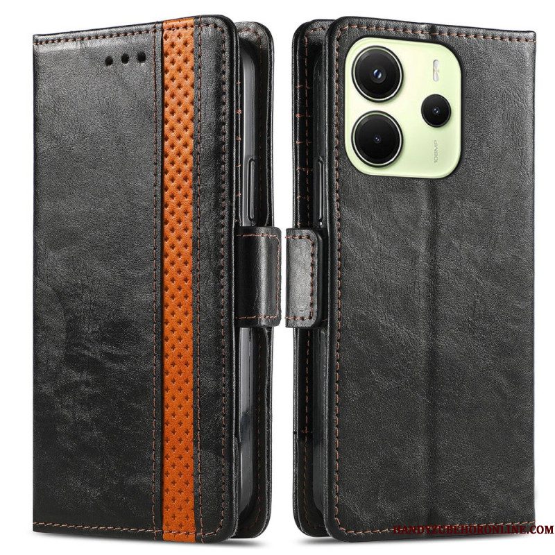 Leren Hoesje Xiaomi Redmi Note 14 4g Caseneo Rfid-blokkering Bescherming Hoesje