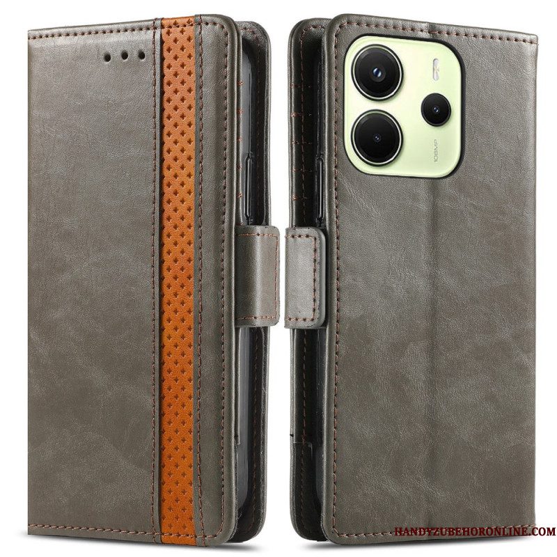 Leren Hoesje Xiaomi Redmi Note 14 4g Caseneo Rfid-blokkering Bescherming Hoesje