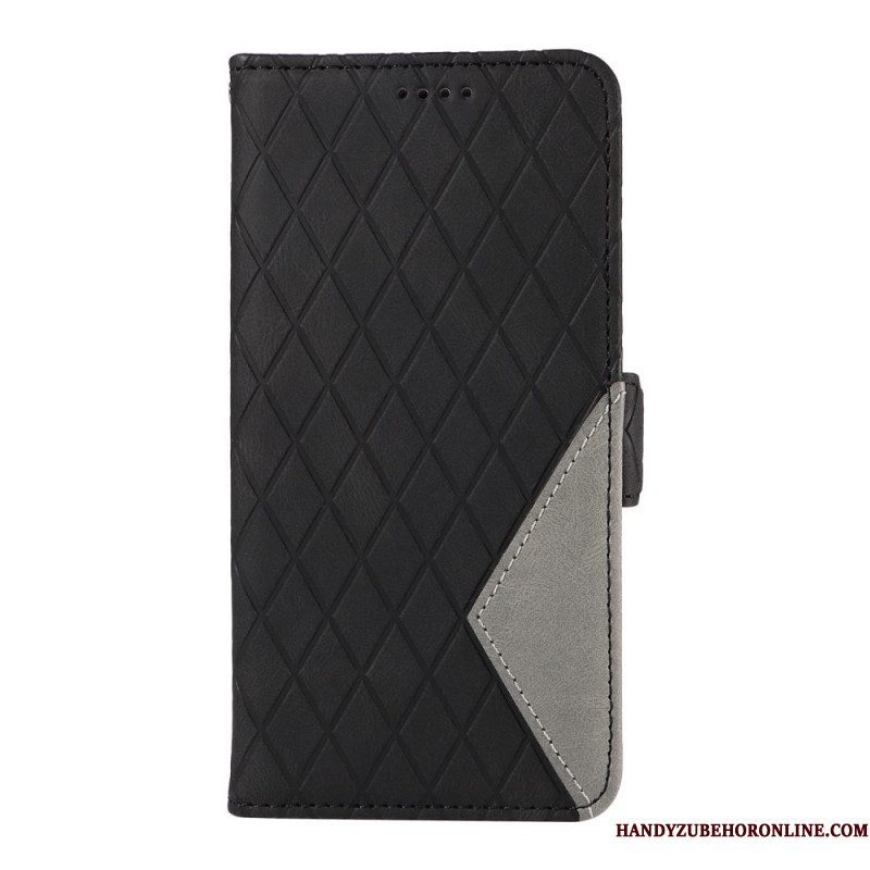 Leren Hoesje Xiaomi Redmi Note 14 4g Diamantpatroon