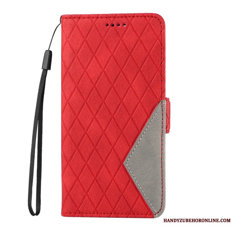 Leren Hoesje Xiaomi Redmi Note 14 4g Diamantpatroon