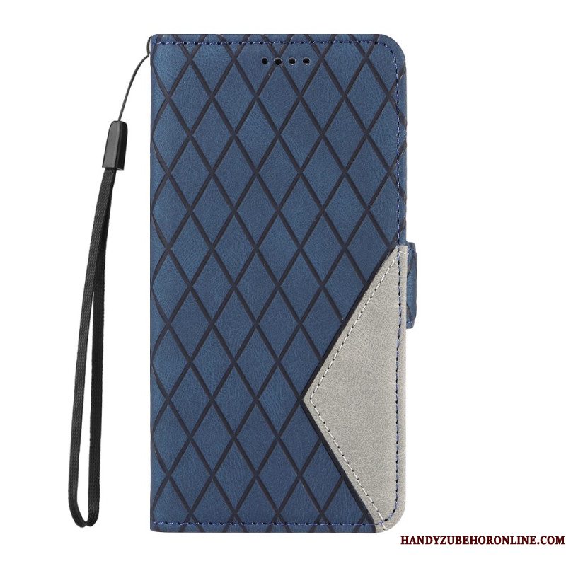 Leren Hoesje Xiaomi Redmi Note 14 4g Diamantpatroon