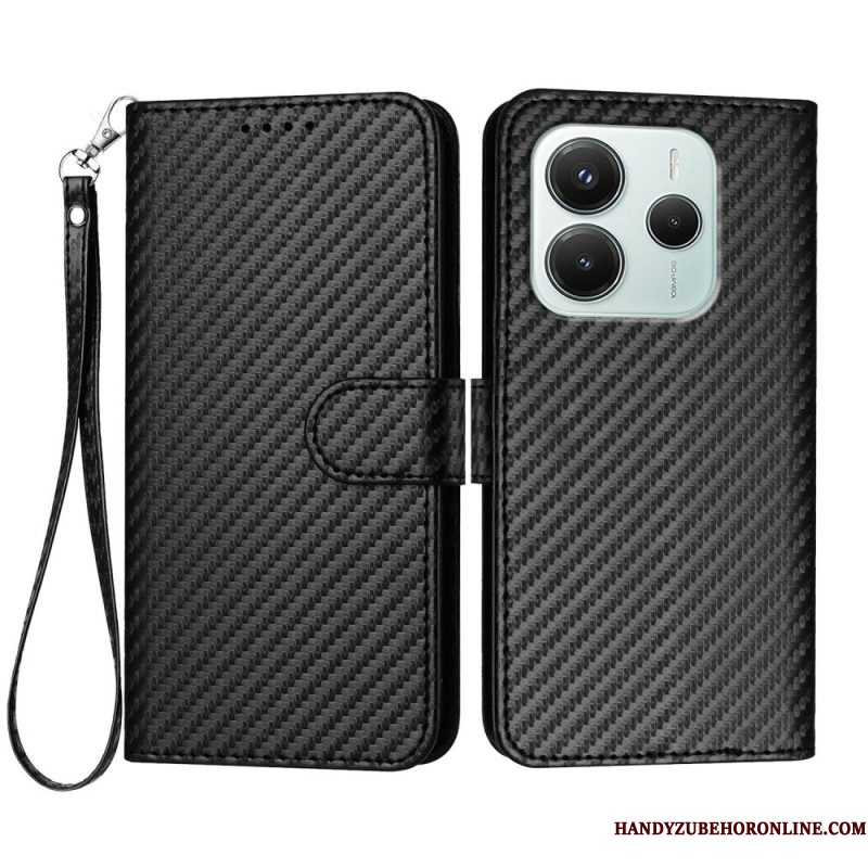 Leren Hoesje Xiaomi Redmi Note 14 4g Koolstofvezel Bescherming Hoesje
