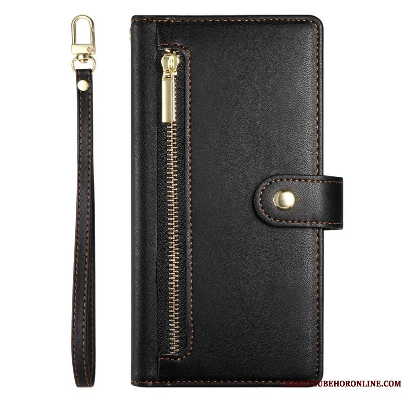 Leren Hoesje Xiaomi Redmi Note 14 4g Portemonnee En Bandjes Bescherming Hoesje