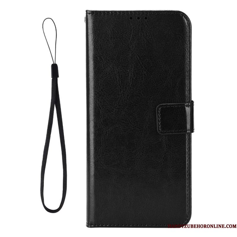 Leren Hoesje Xiaomi Redmi Note 14 5g Opvallend Imitatieleer Bescherming Hoesje