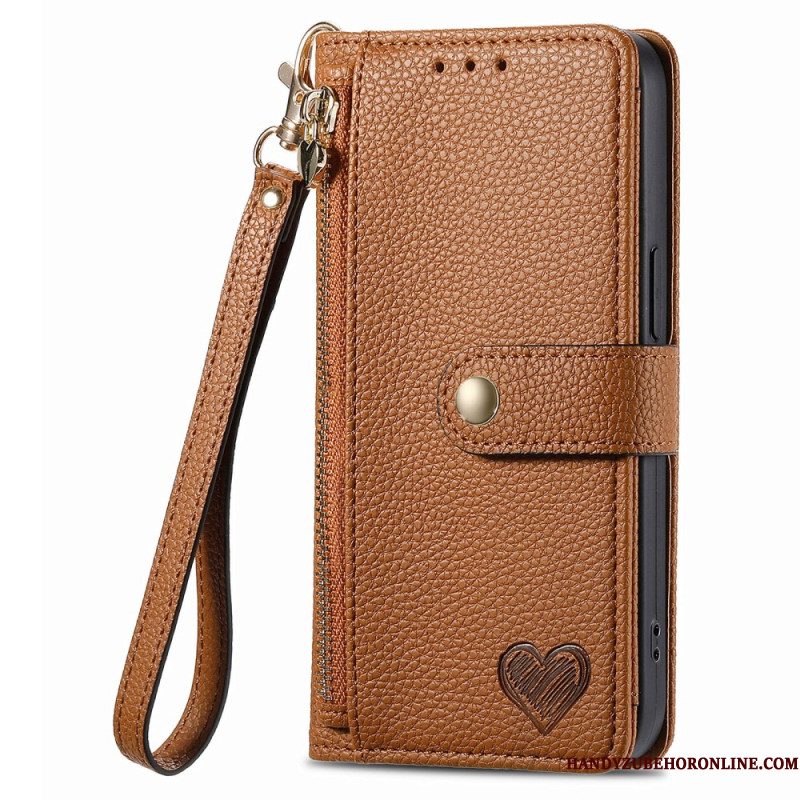 Leren Hoesje Xiaomi Redmi Note 14 5g Rfid-portemonnee Met Rfid-ritsvak
