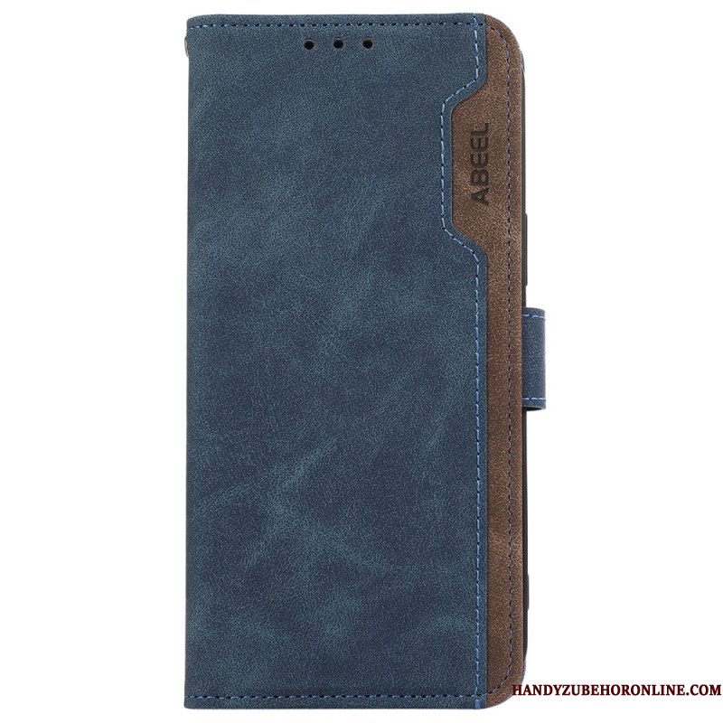 Leren Hoesje Xiaomi Redmi Note 14 5g Tweekleurig Abeel