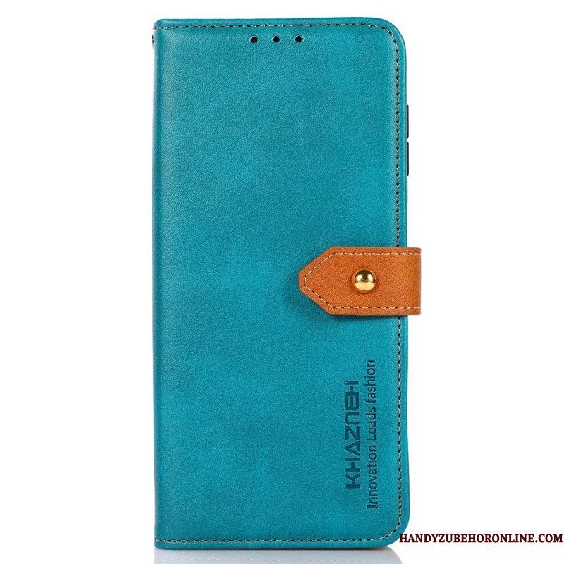Leren Hoesje Xiaomi Redmi Note 14 Pro 4g Gouden Sluiting Khazneh Bescherming Hoesje