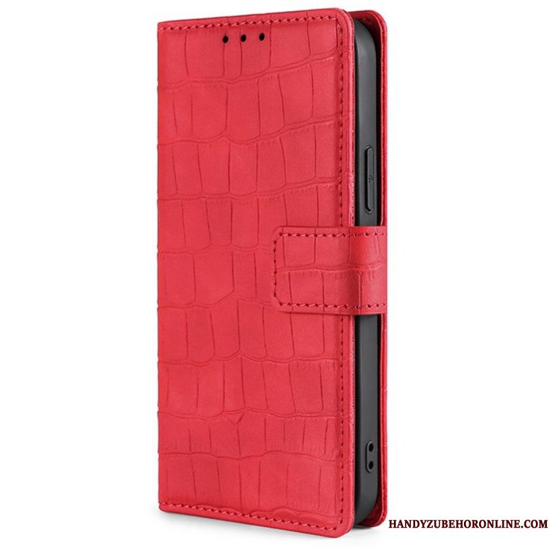 Leren Hoesje Xiaomi Redmi Note 14 Pro 4g Krokodillenstijl Bescherming Hoesje