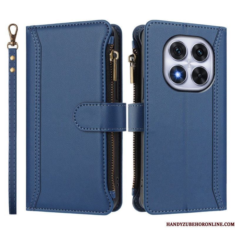 Leren Hoesje Xiaomi Redmi Note 14 Pro 4g Portemonnee Met 9 Kaartsleuven En Koord Bescherming Hoesje