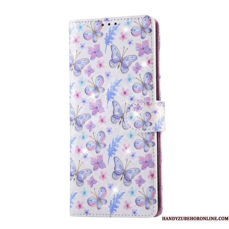 Leren Hoesje Xiaomi Redmi Note 14 Pro 4g Rfid-blokkerend Bloemenpatroon Bescherming Hoesje