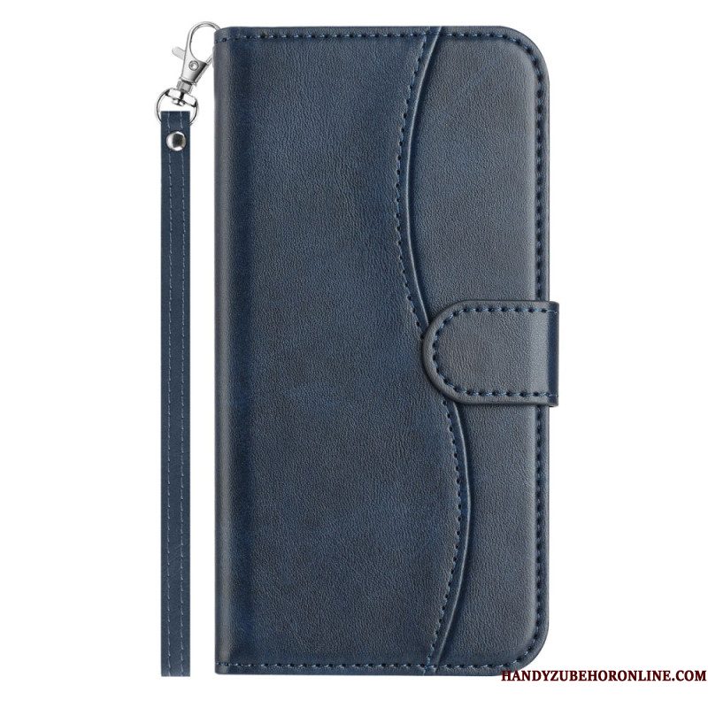 Leren Hoesje Xiaomi Redmi Note 14 Pro 4g S-design Met Bandje Bescherming Hoesje