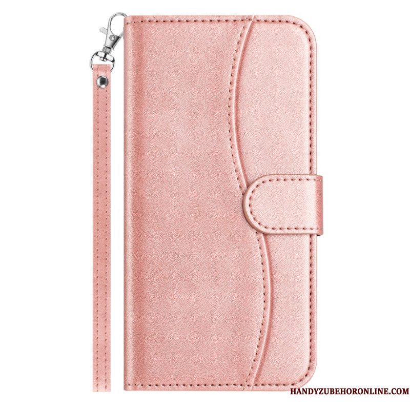 Leren Hoesje Xiaomi Redmi Note 14 Pro 4g S-design Met Bandje Bescherming Hoesje
