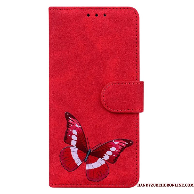Leren Hoesje Xiaomi Redmi Note 14 Pro 5g Vlinder