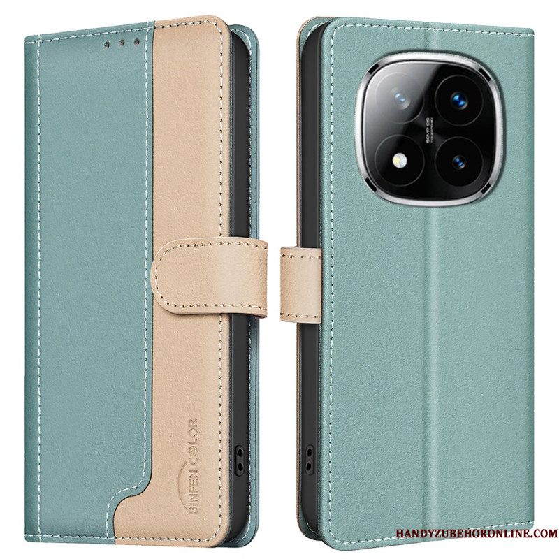 Leren Hoesje Xiaomi Redmi Note 14 Pro Plus 5g Binfen Color Tweekleurig