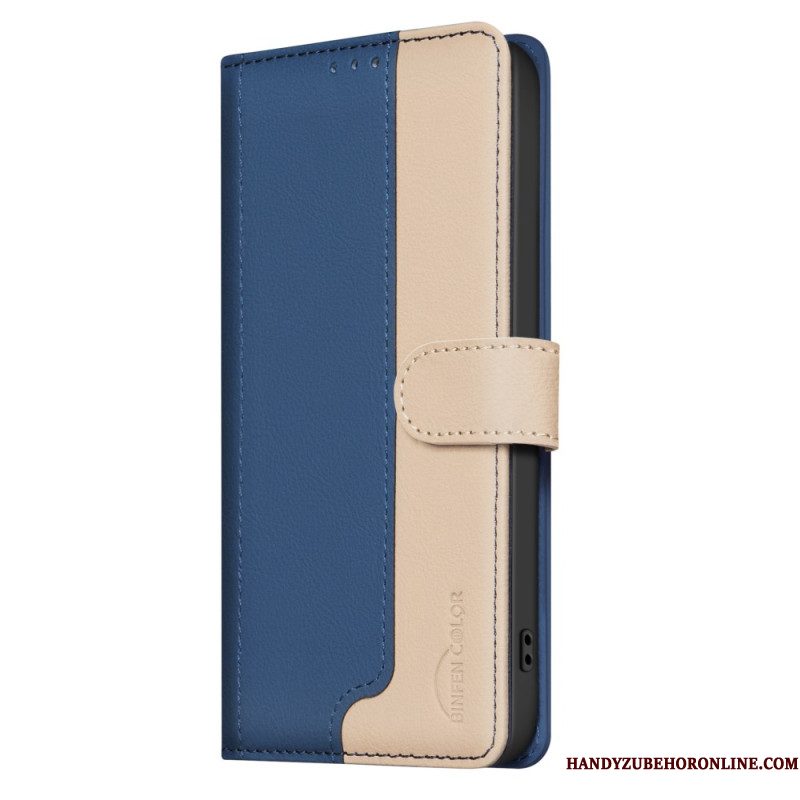 Leren Hoesje Xiaomi Redmi Note 14 Pro Plus 5g Binfen Color Tweekleurig