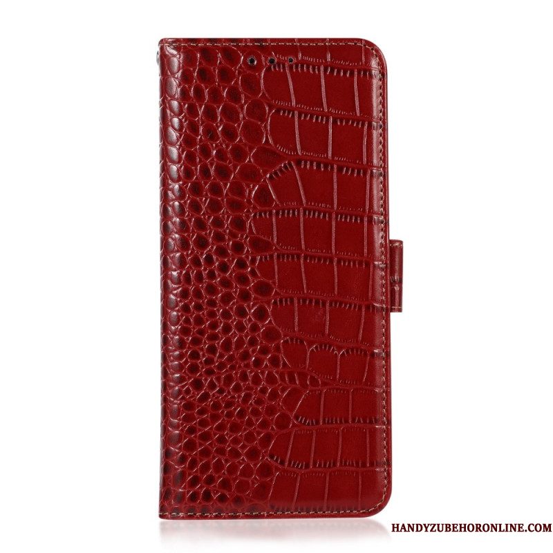 Leren Hoesje Xiaomi Redmi Note 14s Leer Met Krokodillenprint