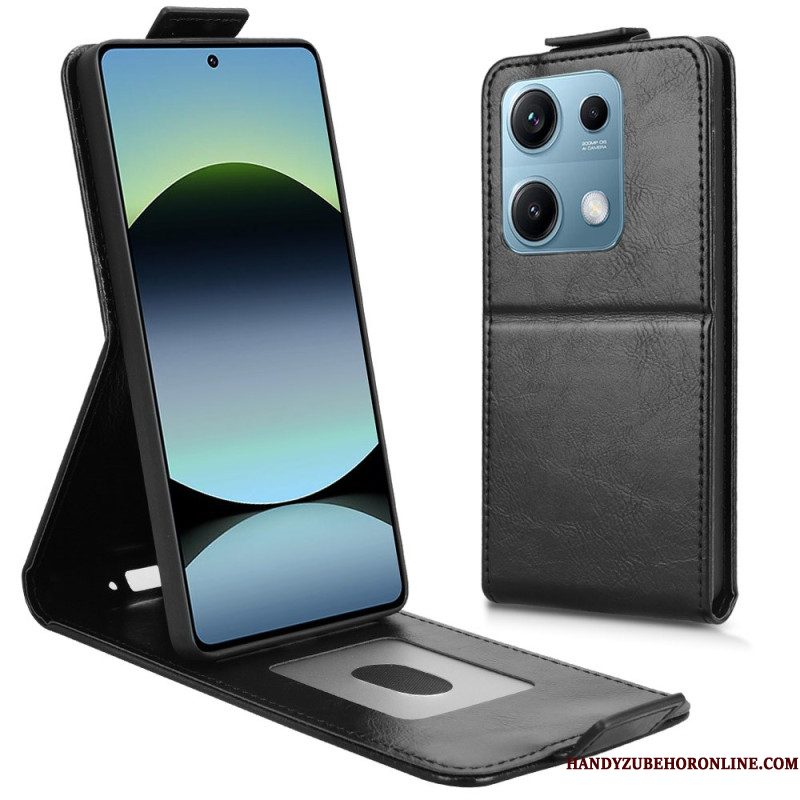 Leren Hoesje Xiaomi Redmi Note 14s Ontwerp Met Verticale Klep Bescherming Hoesje