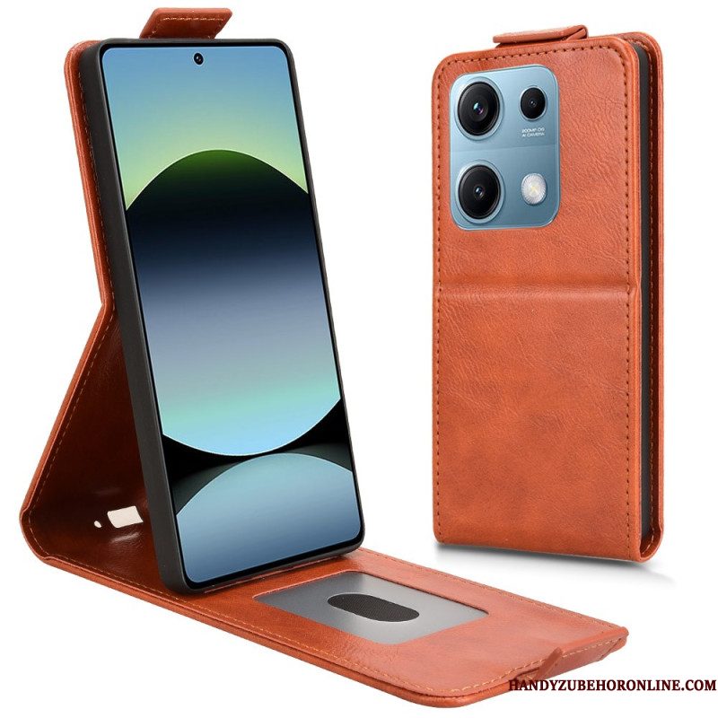 Leren Hoesje Xiaomi Redmi Note 14s Ontwerp Met Verticale Klep Bescherming Hoesje
