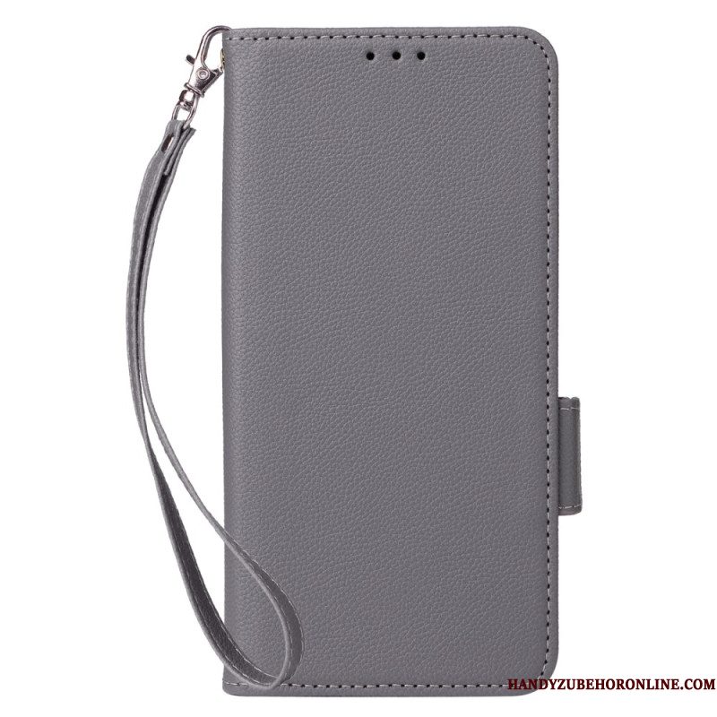 Leren Hoesje Xiaomi Redmi Note 14s Ultraslank Met Riem Bescherming Hoesje