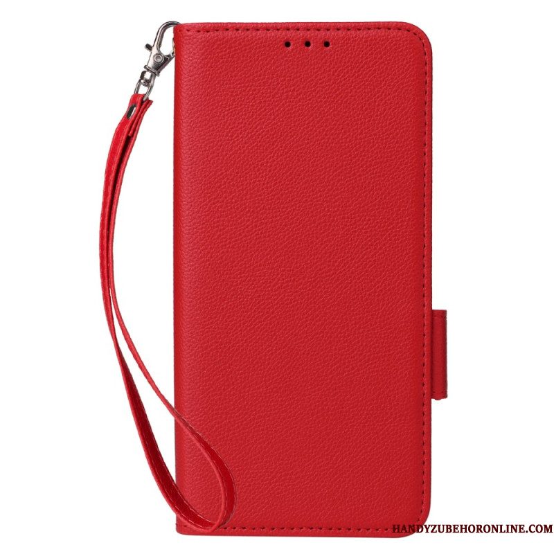 Leren Hoesje Xiaomi Redmi Note 14s Ultraslank Met Riem Bescherming Hoesje