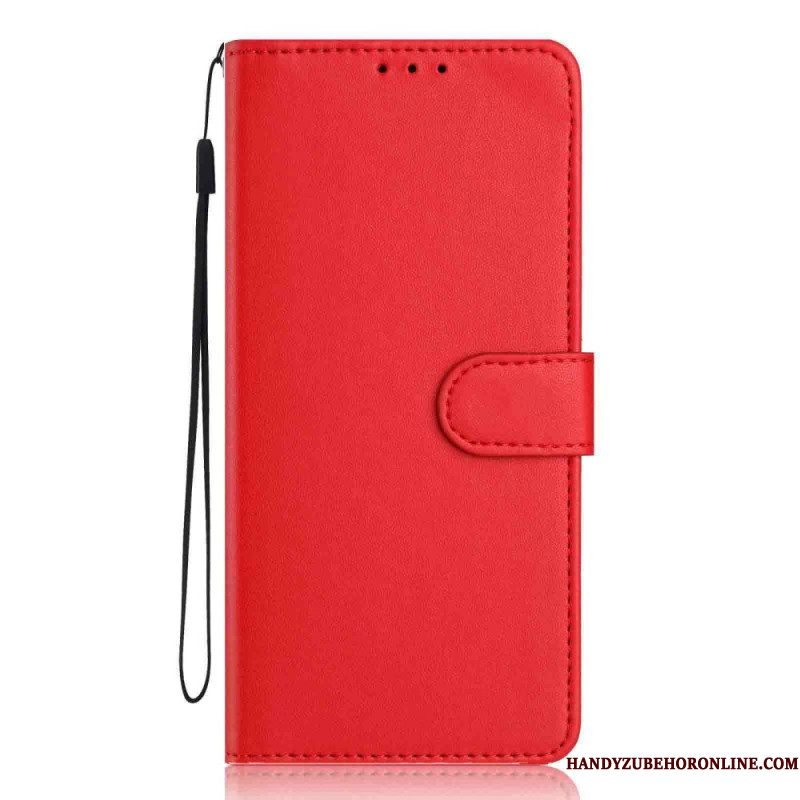 Leren Hoesje Xiaomi Redmi Note 15 5g Effen Kunstleer